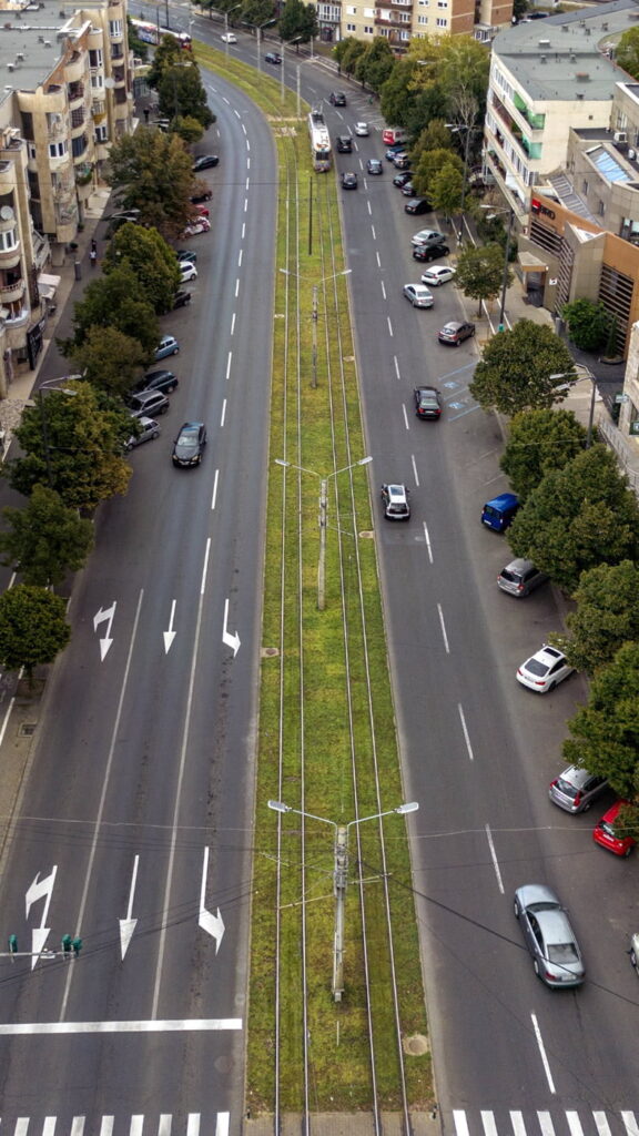 Grüne Straßenbahnlinien Arad